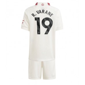 Manchester United Raphael Varane #19 Dětské Alternativní dres komplet 2023-24 Krátký Rukáv (+ trenýrky)